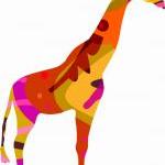 Colorful Giraffe Wall Decal