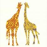 Nursery Decor Giraffe Pair Decals Wall Vinyl..