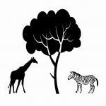 Zebra And Giraffe Decal For Baby Nursery