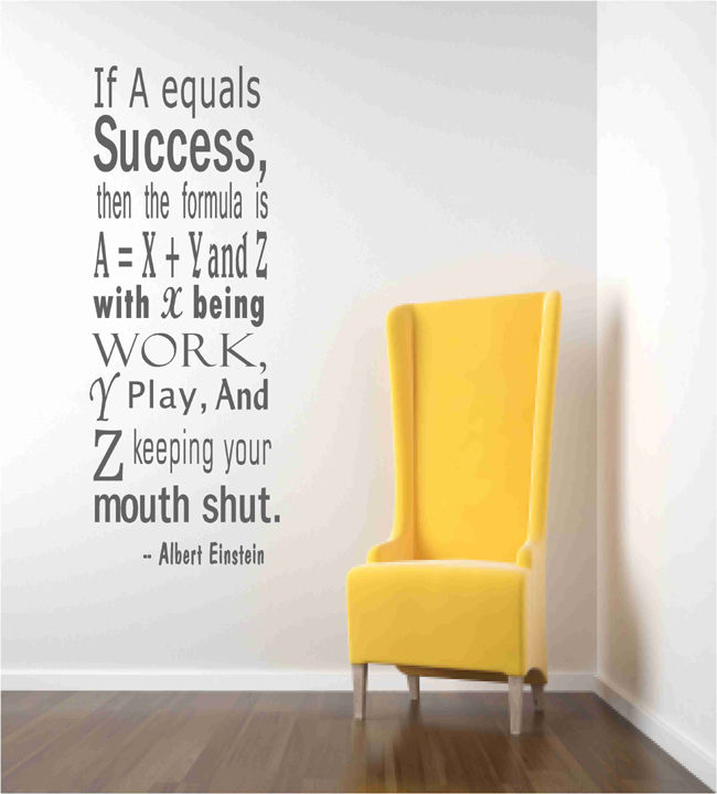 Wall Decal Quotes - Einstein Success Quote Wall Decals