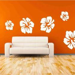 Hibiscus Flower Wall Decals on Luulla